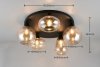 Nowoczesny plafon lampa sufitowa czarna szklane klosze uniwersalna minimalistyczna LUMINA 617030513 Trio